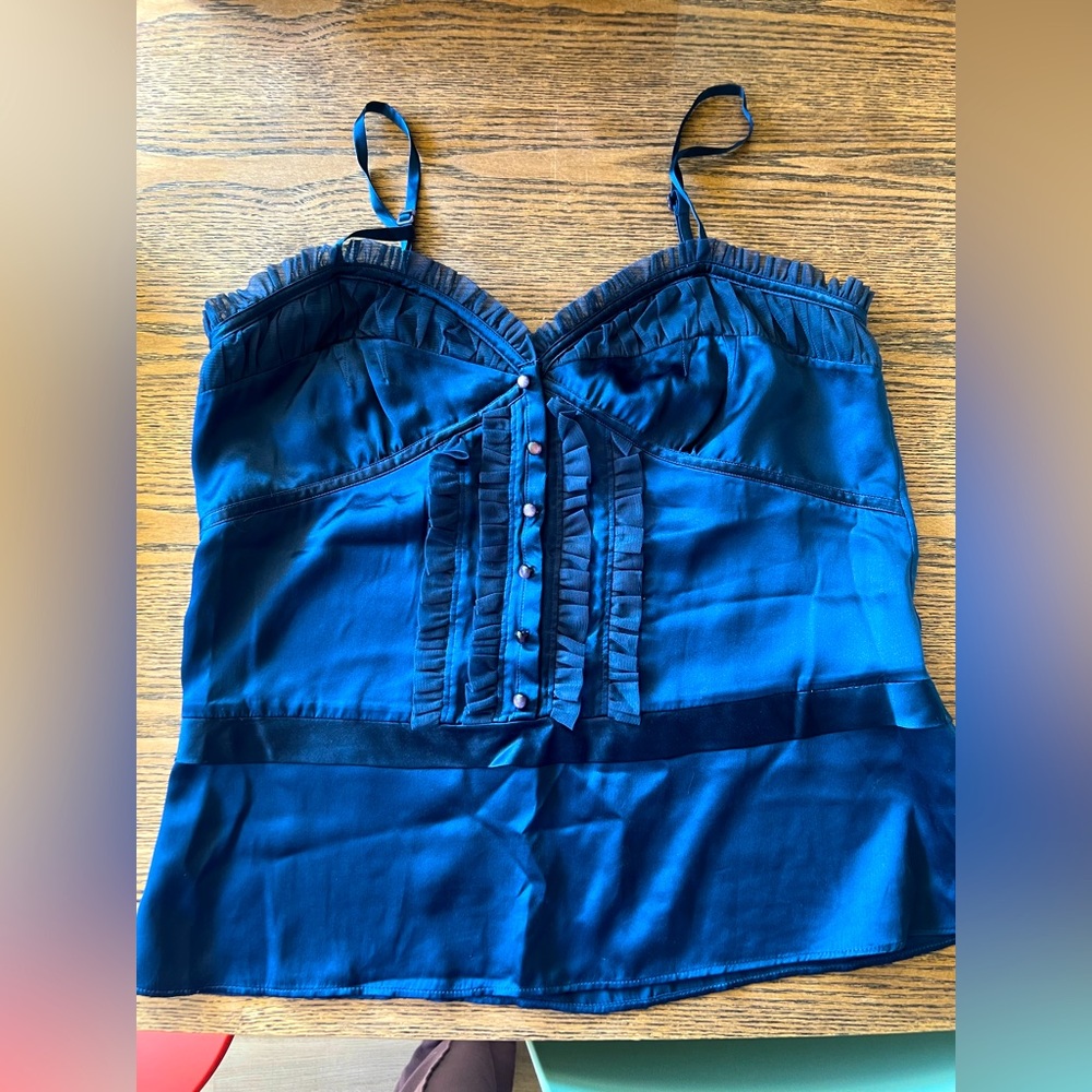 Marc Jacob’s Blue Satin Sweetheart Camisole (Size 6)
